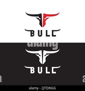 Bull-Logo und Symbole Vektor Vorlage Symbole App Stock Vektor