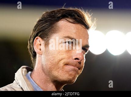 Aktenfoto vom 29-01-2022 von Scott Parker, Manager von Bournemouth. Scott Parker wurde als Cheftrainer von Bournemouth entlassen, wie der Premier League-Club mitteilte. Ausgabedatum: Dienstag, 30. August 2022. Stockfoto