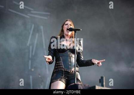 25. Juni 2022: Nightwish treten beim Hellfest Open Air Festival auf Stockfoto