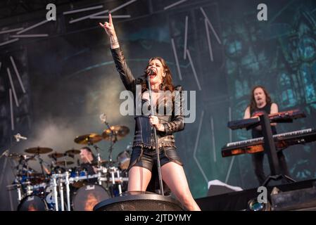 25. Juni 2022: Nightwish treten beim Hellfest Open Air Festival auf Stockfoto