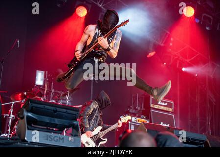 26. Juni 2022: Mitternacht beim Hellfest Open Air Festival Stockfoto