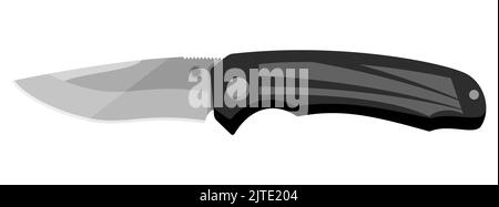 Jackmesser. Niedliches Jackmesser auf weißem Hintergrund isoliert. Vektorgrafik Stock Vektor