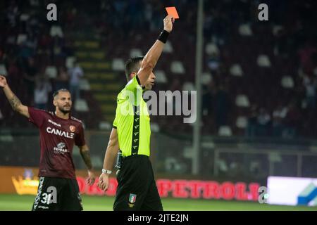 Reggio Calabria, Italien. 28. August 2022. Daniele Rutella refree during Reggina 1914 vs FC Sudtirol, Ital Soccer Serie B match in Reggio Calabria, Italy, August 28 2022 Credit: Independent Photo Agency/Alamy Live News Stockfoto