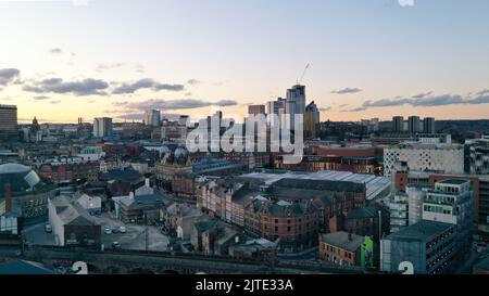 Skyline Von Leeds Stadtzentrum Stockfoto