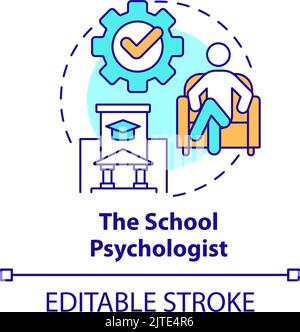 Schule Psychologe Konzept Symbol Stock Vektor