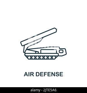 Air Defense-Symbol. Line Simple Line Waffe Symbol für Vorlagen, Web-Design und Infografiken Stock Vektor