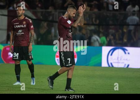 Stadion Oreste Granillo, Reggio Calabria, Italien, 28. August 2022, Jeremy Menez reggina Portrait während der Reggina 1914 gegen den FC Sudtirol - italienischer Fußball Stockfoto