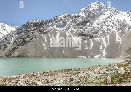 Die Kajon Del Maipo, Embalse el Yeso, Chile Stockfoto