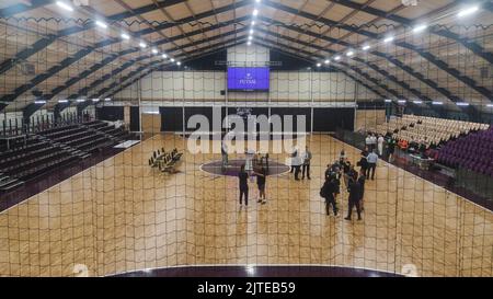 Abbildung Bild zeigt die Eröffnung der neuen Sporthalle des belgischen Hallenfußballteams RSC Anderlecht Futsal, in Roosdaal Dienstag, 30. August 2022. BELGA FOTO INE GILLIS Stockfoto