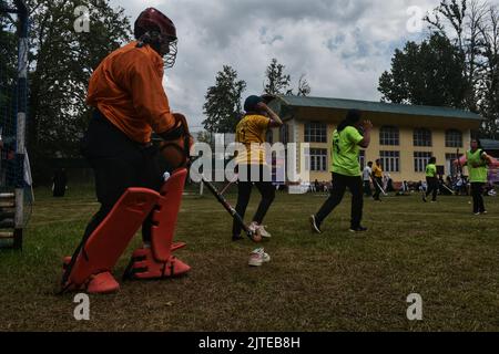 Srinagar, Indien. 29. August 2022. National Sports Day 2022 in Srinagar im indischen Verwaltungsgebiet Kaschmir gefeiert. (Foto: Mubashir Hassan/Pacific Press) Quelle: Pacific Press Media Production Corp./Alamy Live News Stockfoto