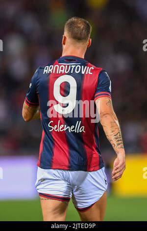 Bologna, Italien. 21. August 2022. Bologna's Marko Arnautovic Portrait während Bologna FC vs Hellas Verona, italienische Fußballserie A Spiel in Bologna, Italien, August 21 2022 Quelle: Independent Photo Agency/Alamy Live News Stockfoto