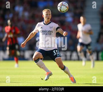 20 Aug 2022 - AFC Bournemouth gegen Arsenal - Premier League - Vitality Stadium Oleksandr Zinchenko von Arsenal während des Premier League-Spiels gegen Bournemouth. Picture : Mark Pain / Alamy Live News Stockfoto