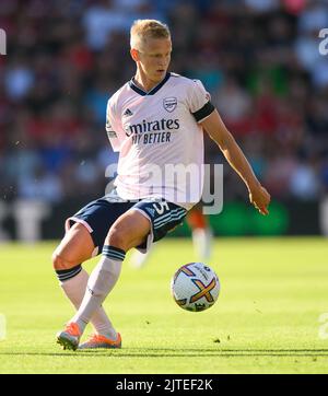 20 Aug 2022 - AFC Bournemouth gegen Arsenal - Premier League - Vitality Stadium Oleksandr Zinchenko von Arsenal während des Premier League-Spiels gegen Bournemouth. Picture : Mark Pain / Alamy Live News Stockfoto