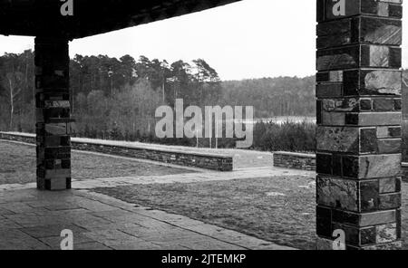 Der Landsitz und die Villa vom fruheren Propagandaminister Joseph Goebbels, das Geländige Bogensee bei Wandlitz, wird nun als Hochschule der FDJ genutzt, Nähe Berlin, Deutschland 1947. Stockfoto