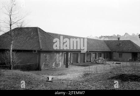 Der Landsitz und die Villa vom fruheren Propagandaminister Joseph Goebbels, das Geländige Bogensee bei Wandlitz, wird nun als Hochschule der FDJ genutzt, Nähe Berlin, Deutschland 1947. Stockfoto