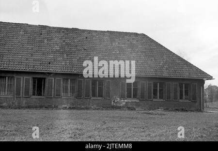 Der Landsitz und die Villa vom fruheren Propagandaminister Joseph Goebbels, das Geländige Bogensee bei Wandlitz, wird nun als Hochschule der FDJ genutzt, Nähe Berlin, Deutschland 1947. Stockfoto