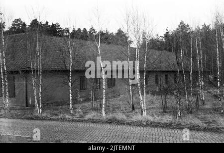 Der Landsitz und die Villa vom fruheren Propagandaminister Joseph Goebbels, das Geländige Bogensee bei Wandlitz, wird nun als Hochschule der FDJ genutzt, Nähe Berlin, Deutschland 1947. Stockfoto