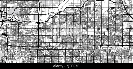 Städtischer Vektor Stadtplan von Mesa, Arizona , Vereinigte Staaten von Amerika Stock Vektor