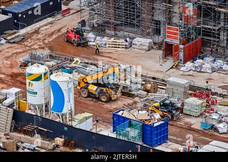 Greengate ist ein Gebiet von Salford, Greater Manchester, tiefe Ausgrabungen für einen neuen Turm Stockfoto