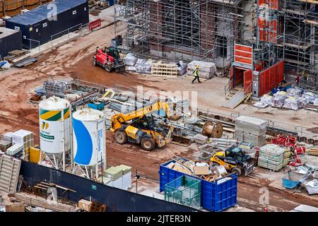 Greengate ist ein Gebiet von Salford, Greater Manchester, tiefe Ausgrabungen für einen neuen Turm Stockfoto