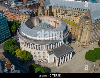 Central Library Manchester von oben Stockfoto