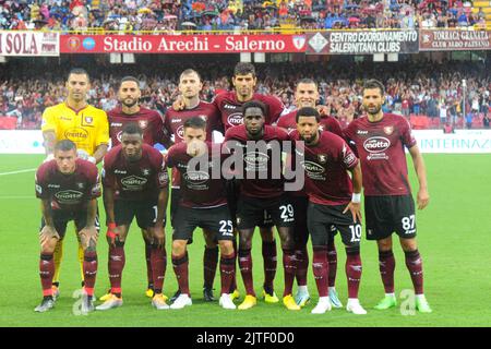 Salerno, Italien. 28. Aug, 2022. Während der Serie Ein Spiel zwischen US Salernitana 1919 und UC Sampdoria im Stadio Arechi ( Foto Agostino Gemito) Quelle: Independent Photo Agency/Alamy Live News Stockfoto