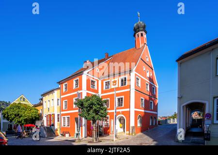 Blick über Burglengenfeld, Bayern, Deutschland Stockfoto