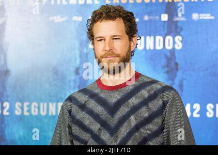 Madrid, Spanien - 30. August 2022, Madrid, Spanien. 30. August 2022. Alvaro Cervantes nimmt an der Fotozelle „42 Segundos“ im Hotel URSO in Madrid Teil. Kredit: SOPA Images Limited/Alamy Live Nachrichten Stockfoto