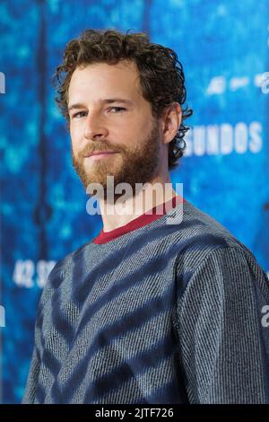 Madrid, Spanien - 30. August 2022, Madrid, Spanien. 30. August 2022. Alvaro Cervantes nimmt an der Fotozelle „42 Segundos“ im Hotel URSO in Madrid Teil. Kredit: SOPA Images Limited/Alamy Live Nachrichten Stockfoto