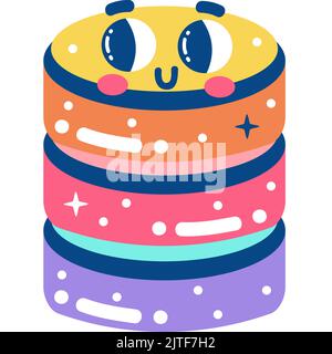 Glitzernde Essentials Aufkleber Set Vektor Illustration Stock Vektor
