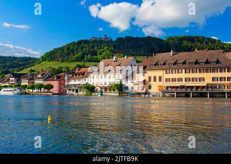 Historische Stadt Stein am Rhein (Stein am Rhein, Schaffhausen), Schweiz, Europa Stockfoto