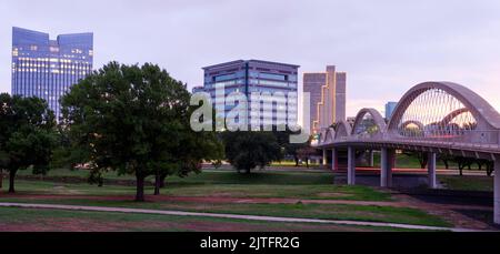 Fort Worth Skyline Am Morgen Stockfoto