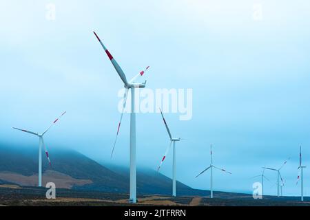 Windmühlen am Windpark, Coquimbo Region, Chile Stockfoto