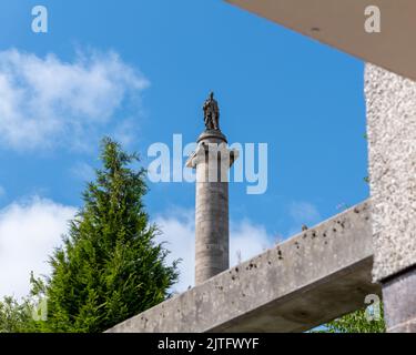 30. August 2022. Elgin, Moray, Schottland. Dies ist das Duke of Gordon Monument auf dem Ladyhill, von Murdochs Wynd aus gesehen. Stockfoto