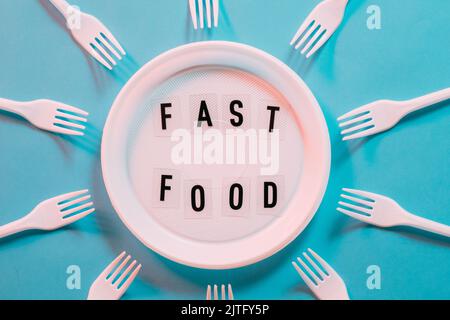 Plastik Verschmutzung Anti Fast Food Bewegung Stockfoto