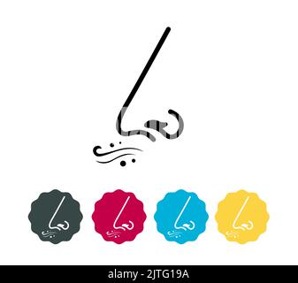 Menschliche Nase - riechen und atmen - Stockillustration als EPS 10 Datei Stock Vektor