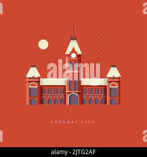 Chennai City Icon - Chennai Central Station - Stock Icon als EPS 10 Datei Stock Vektor