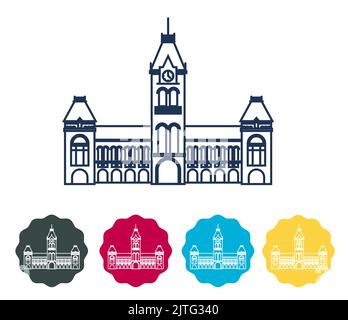 Chennai City Icon - Chennai Central Station - Stock Icon als EPS 10 Datei Stock Vektor