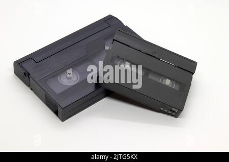 Vintage Mini DV und HI8 Videokassette Stockfoto