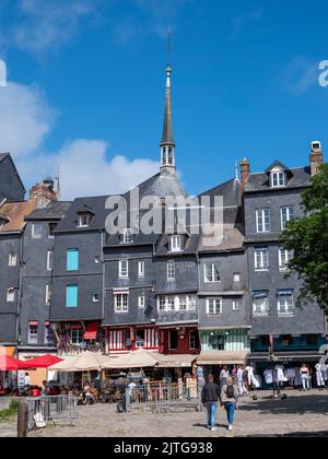 Honfleur, Departement Calvados, Nordwestfrankreich. Stockfoto