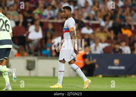 Barcelona, Spanien. 24. August 2022. Ansu Fati (Barcelona) Fußball/Fußball : Charity-Freundschaftsspiel zwischen dem FC Barcelona 3-3 Manchester City beim Spotify Campo de Futbol Lasesarre in Barcelona, Spanien . Quelle: Mutsu Kawamori/AFLO/Alamy Live News Stockfoto