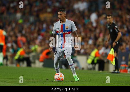 Barcelona, Spanien. 24. August 2022. Raphinha (Barcelona) Fußball/Fußball : Charity-Freundschaftsspiel zwischen dem FC Barcelona 3-3 Manchester City beim Spotify Campo de Futbol Lasesarre in Barcelona, Spanien . Quelle: Mutsu Kawamori/AFLO/Alamy Live News Stockfoto