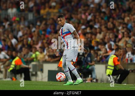 Barcelona, Spanien. 24. August 2022. Raphinha (Barcelona) Fußball/Fußball : Charity-Freundschaftsspiel zwischen dem FC Barcelona 3-3 Manchester City beim Spotify Campo de Futbol Lasesarre in Barcelona, Spanien . Quelle: Mutsu Kawamori/AFLO/Alamy Live News Stockfoto