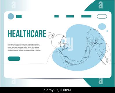 Übersicht Landing Page Arztbefragung. Verschiedene Frei Verfügbare Medizinische Fachkraft. Professionelle Telemedizin und Gesundheitswesen. Illustration Im Cartoon-Design. Vektorgrafik Stock Vektor