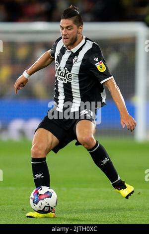 Watford, Großbritannien. 30. August 2022. Francisco Sierralta #31 von Watford in Watford, Vereinigtes Königreich am 8/30/2022. (Foto von Richard Washbrooke/News Images/Sipa USA) Quelle: SIPA USA/Alamy Live News Stockfoto