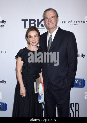 Vicente Fox und Marta Sahagun kommen zur Gala der Harold and Carole Pump Foundation 2022, die am 19. August 2022 im Beverly Hilton Hotel stattfand Beverly Hills, Kalifornien © Janet Gough / AFF-USA.com Stockfoto