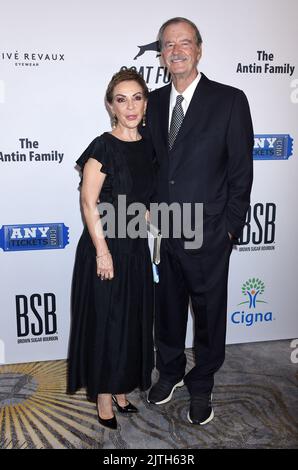 Vicente Fox und Marta Sahagun kommen zur Gala der Harold and Carole Pump Foundation 2022, die am 19. August 2022 im Beverly Hilton Hotel stattfand Beverly Hills, Kalifornien © Janet Gough / AFF-USA.com Stockfoto