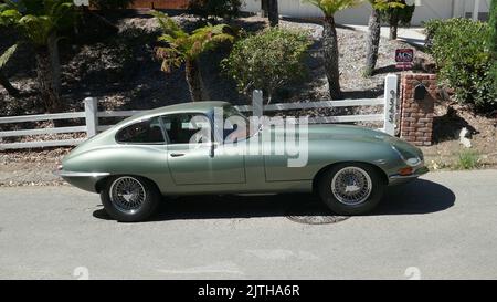 Los Angeles, Kalifornien, USA 27.. August 2022 Ein klassischer Jaguar Oldtimer am 27. August 2022 in Los Angeles, Kalifornien, USA. Foto von Barry King/Alamy Stockfoto Stockfoto