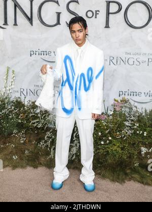 London, Großbritannien. 30. August 2022. Tyroe Muhafidin war bei der Weltpremiere von „der Herr der Ringe: Die Ringe der Macht“ im Leicester Square Gardens in London zu sehen. Kredit: SOPA Images Limited/Alamy Live Nachrichten Stockfoto