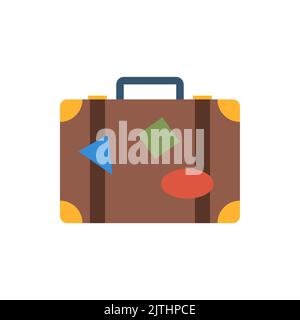 Suitcase Related Vector Flat Icon Stock Vektor
